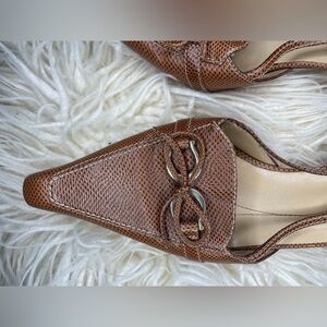 Vintage Kate Spade Pointed Toe Slingback Kitten Heels